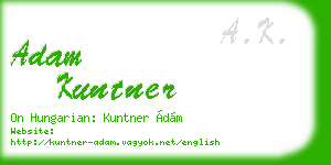 adam kuntner business card
